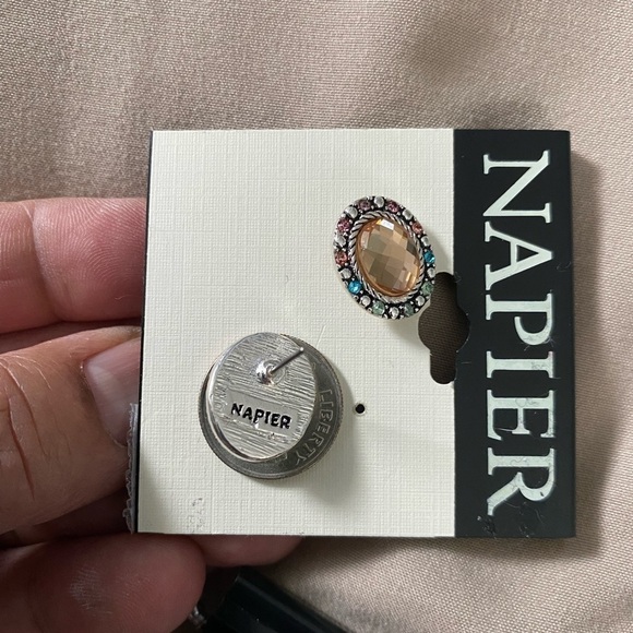 Napier Multicolored Simulate Crystals Stud Earings - Picture 5 of 5